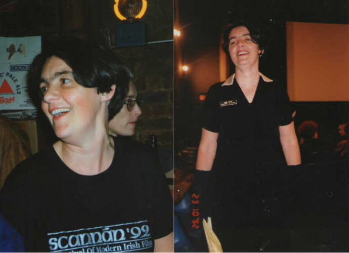 UCD alumna Mary Doran on opening night of Scannan - Irish Film Festival 1992.